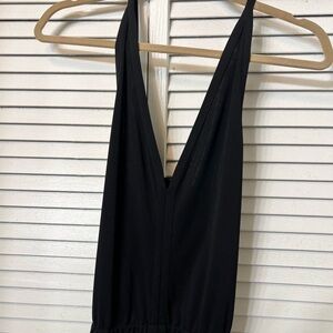 Yoana Baraschi Black V-Neck Jumpsuit